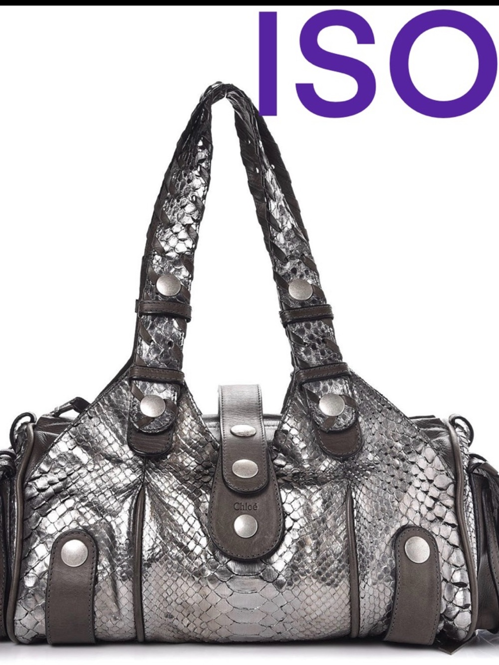 ISO METALIC SILVER CHLOE SILVERADO BAG